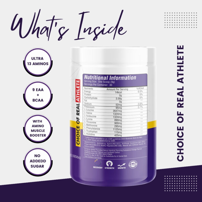 Perfect Health Nutrition EAA (Essential Amino Acids) BCAA for Intra-Workout/Post Workout 300grams - Image 5