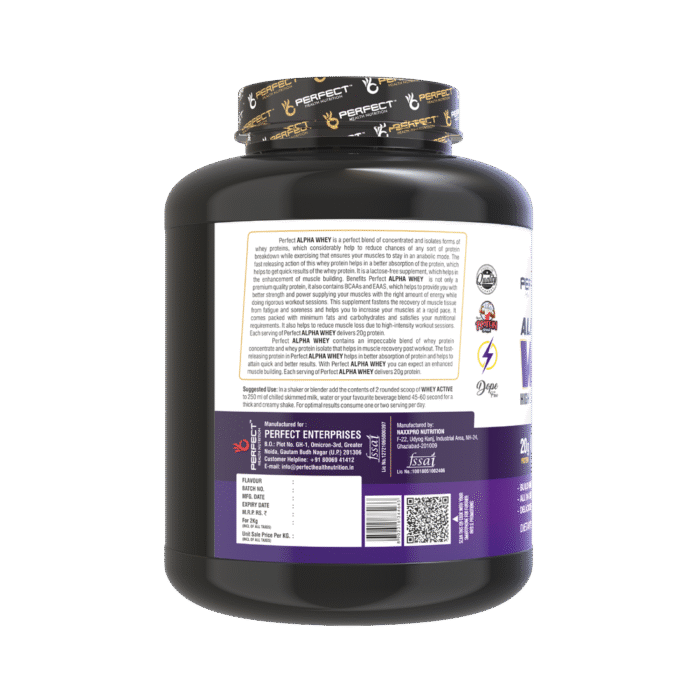Perfect Health Nutrition Alpha Whey  Protein Supplement Powder ( Chocolate 2 Kg / 4.4 lbs) - Image 3