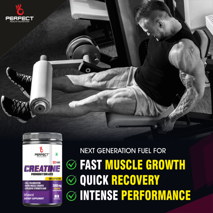 PERFECT HEALTH NUTRITION CREATINE MONOHYDRATE (UNFLAVOURED) 250GM  (83 Serving) - Image 7