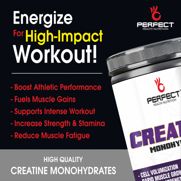 PERFECT HEALTH NUTRITION CREATINE MONOHYDRATE (UNFLAVOURED) 250GM  (83 Serving) - Image 6