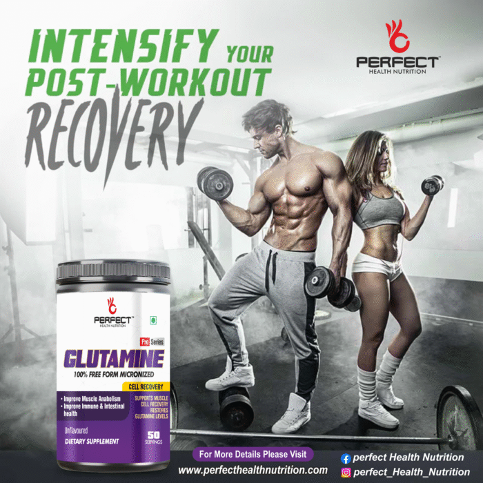PERFECT HEALTH NUTRITION GLUTAMINE (UNFLAVOURED) (250 GM, 50 SERVING) - Image 5