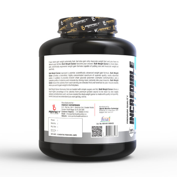 Perfect Health Nutrition Incredible Bulk  Extreme Weight Gainer - Image 3