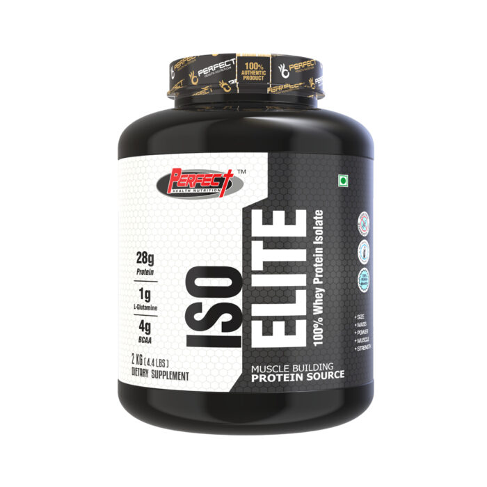 Perfect Health Nutrition ISO ELITE (Whey Protein Isolate), 28g Protein per serving with Digestive Enzymes (Coffee 2 kg / 4.4 lb, 57 Servings)