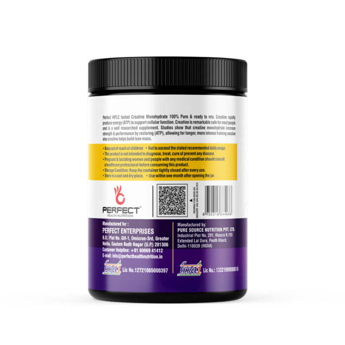 PERFECT HEALTH NUTRITION CREATINE MONOHYDRATE (UNFLAVOURED) 100GM  (33 Serving) - Image 3