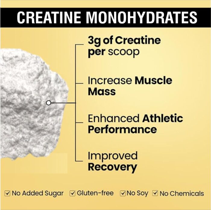 PERFECT HEALTH NUTRITION CREATINE MONOHYDRATE (UNFLAVOURED) 100GM  (33 Serving) - Image 6