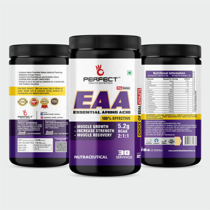 Perfect Health Nutrition EAA (Essential Amino Acids) Intra-Workout/Post Workout 270 Grams - Image 4