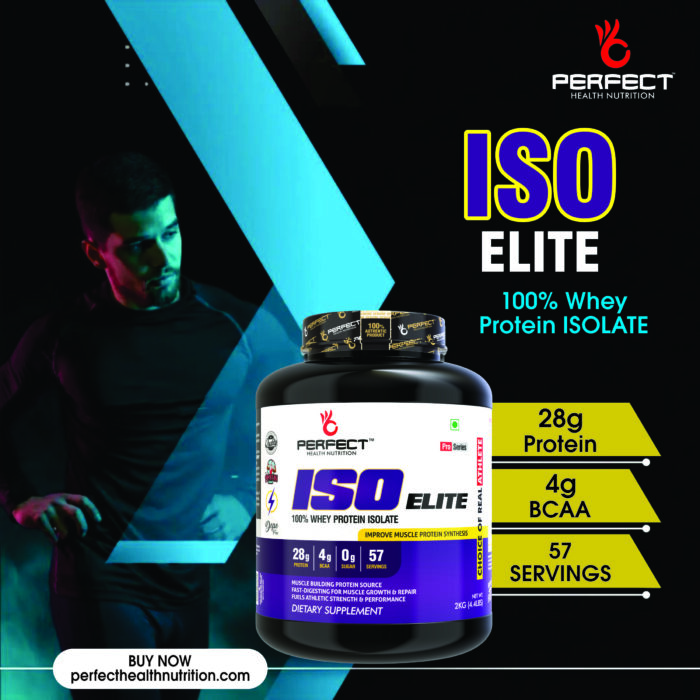 Perfect Health Nutrition ISO ELITE (Whey Protein Isolate), 28g Protein per serving with Digestive Enzymes (2 kg / 4.4 lb, 57 Servings) - Image 7