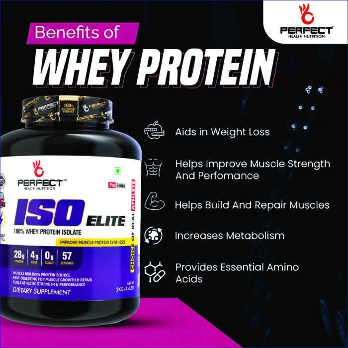 Perfect Health Nutrition ISO ELITE (Whey Protein Isolate), 28g Protein per serving with Digestive Enzymes (2 kg / 4.4 lb, 57 Servings) - Image 4