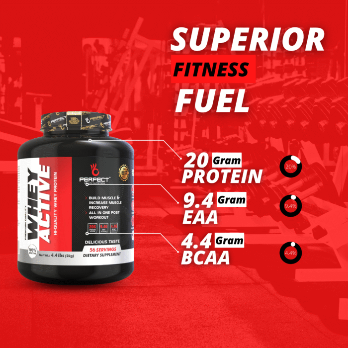 Perfect Health Nutrition Whey Active Protein Supplement Powder ( Chocolate , 2 Kg / 4.4 lbs) - Image 5