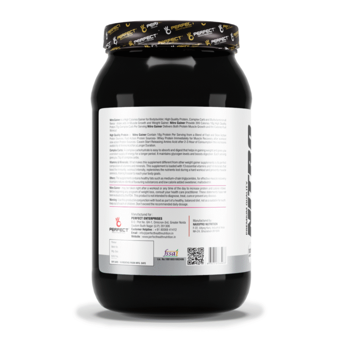 Perfect Health Nutrition Nitro Gainer - High Calorie Mass Gainer, 1kg - Fuel Your Gains! - Image 2
